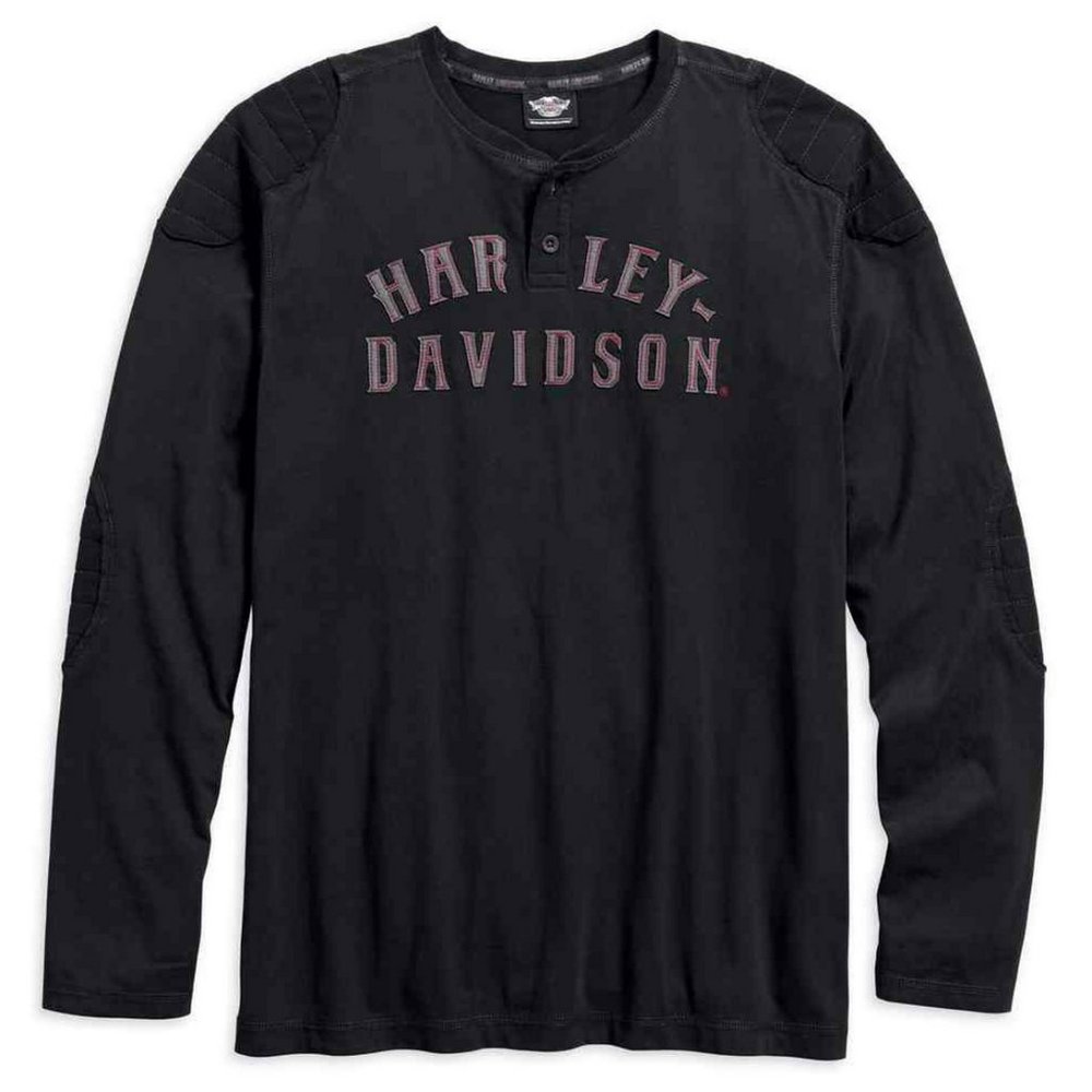 New w/ Tags Harley-Davidson® Men's Quilted Accent Long Sleeve Henley Shirt 2XL